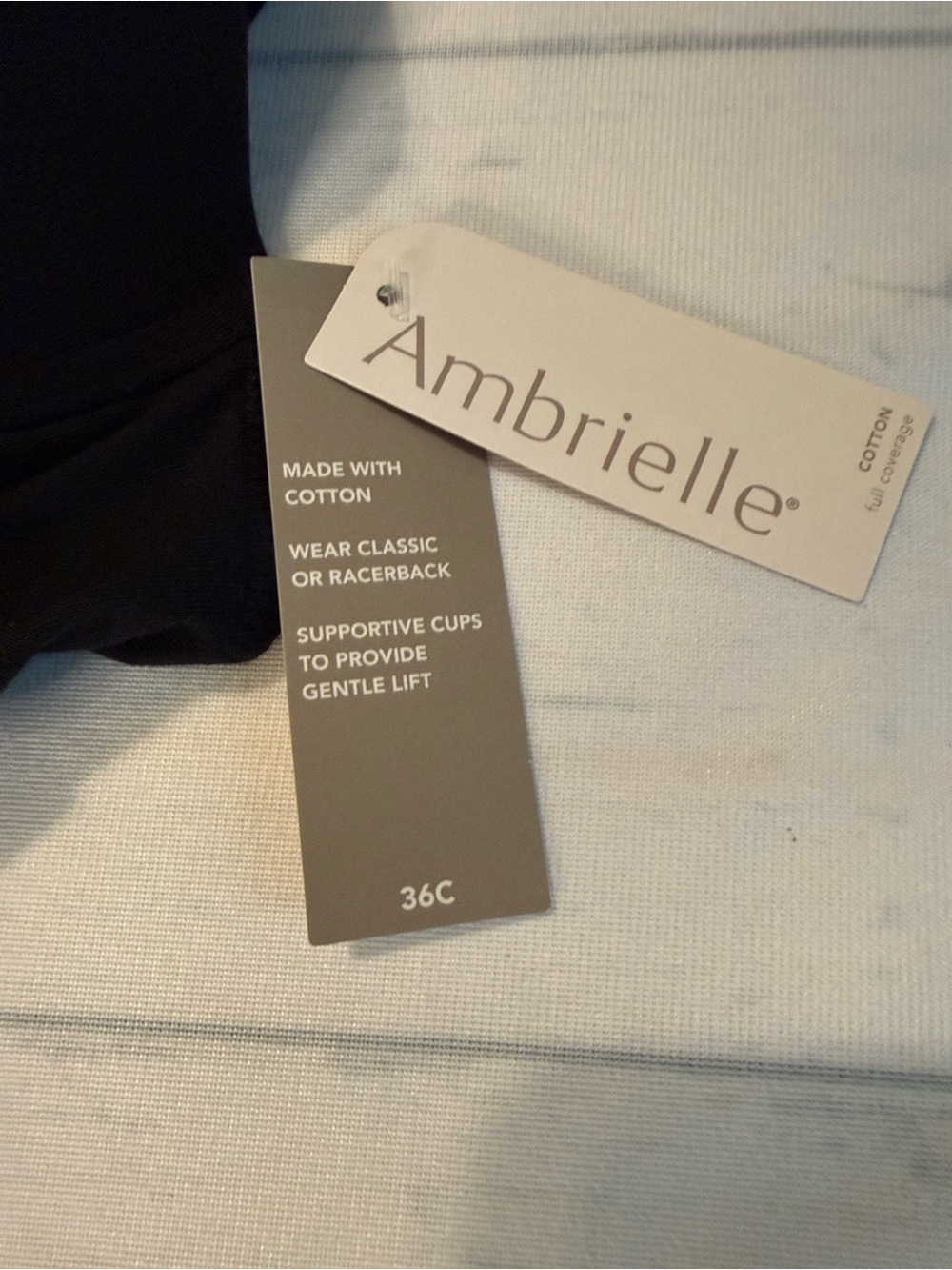 Ambrielle Black Padded Underwire Convertible Bra 36C - Picture 4 of 5